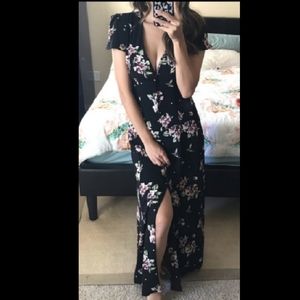 NEW! ZARA BLACK FLORAL DRESS